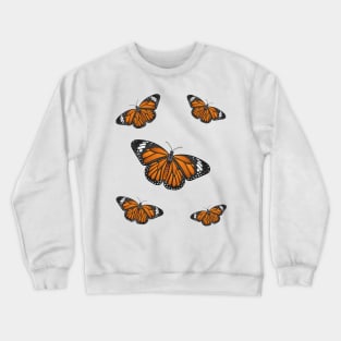 Monarch butterfly cartoon illustration Crewneck Sweatshirt